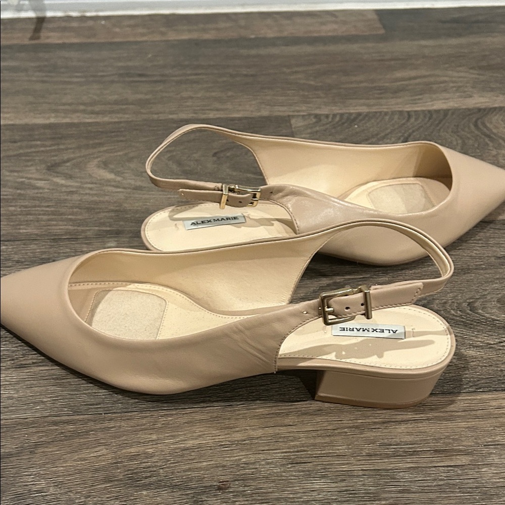 Alex Marie Cream Slingback Heels - Picture 8 of 8